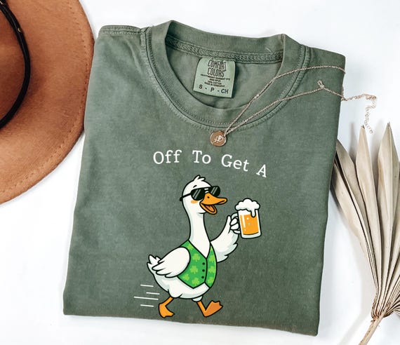 Comfort Colors St Patricks Day Shirt,  St Paddys Day Goose T-shirt, Funny Irish St Pattys Day Tee, Goose Lover Top, Funny Goose Outfit