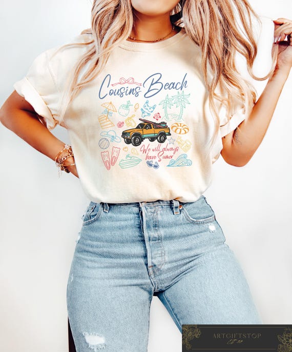 Cousins Beach Comfort T-Shirt, The Summer I Turned Pretty Shirt, Team Conrad Team Belly Team Jeremiah Tee, Funny Beach Gift, Summer T-Shirt