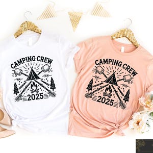Family Vacation Tshirt, Camping Crew 2025 Shirt, Family Camp Life Tee, Camping Squad Outfit, Retro Camper Gift, Group Matching Camp Crewneck