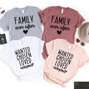 Family Ever After Adoption Sweatshirt, Family Matching Shirts, Kid's Adoption Tee, Matching Adoption Day T-Shirts, Gift For New Mom Sweater