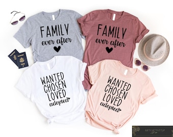 Family Ever After Adoption Sweatshirt, Family Matching Shirts, Kid&#39;s Adoption Tee, Matching Adoption Day T-Shirts, Gift For New Mom Sweater