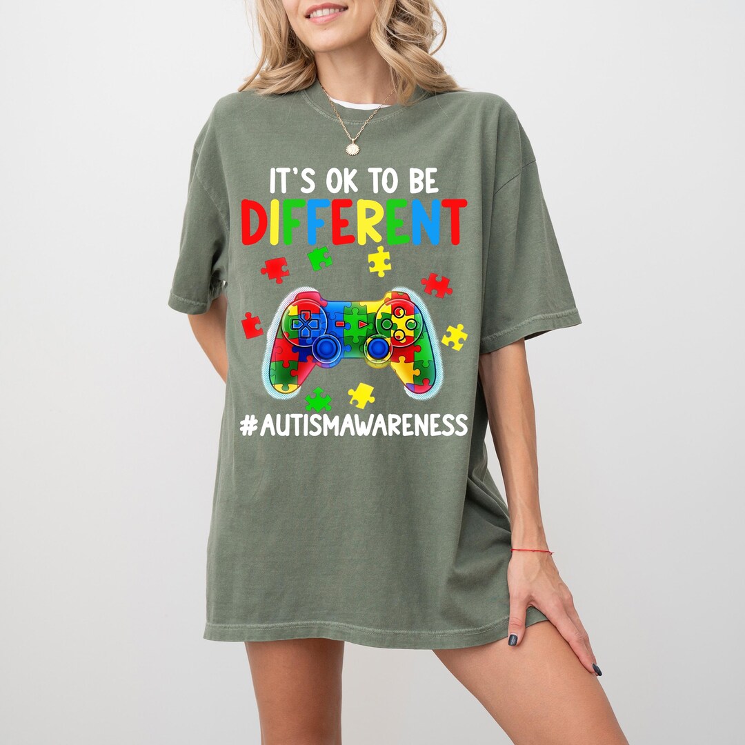 It’s OK to Be Different Autism Gamer Shirt, Autism Awareness Game ...