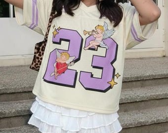 Personalized Cupid Boxy Jersey, Y2K Custom Football Jersey