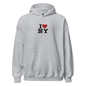 Embroidered I Love NY Unisex Hoodie