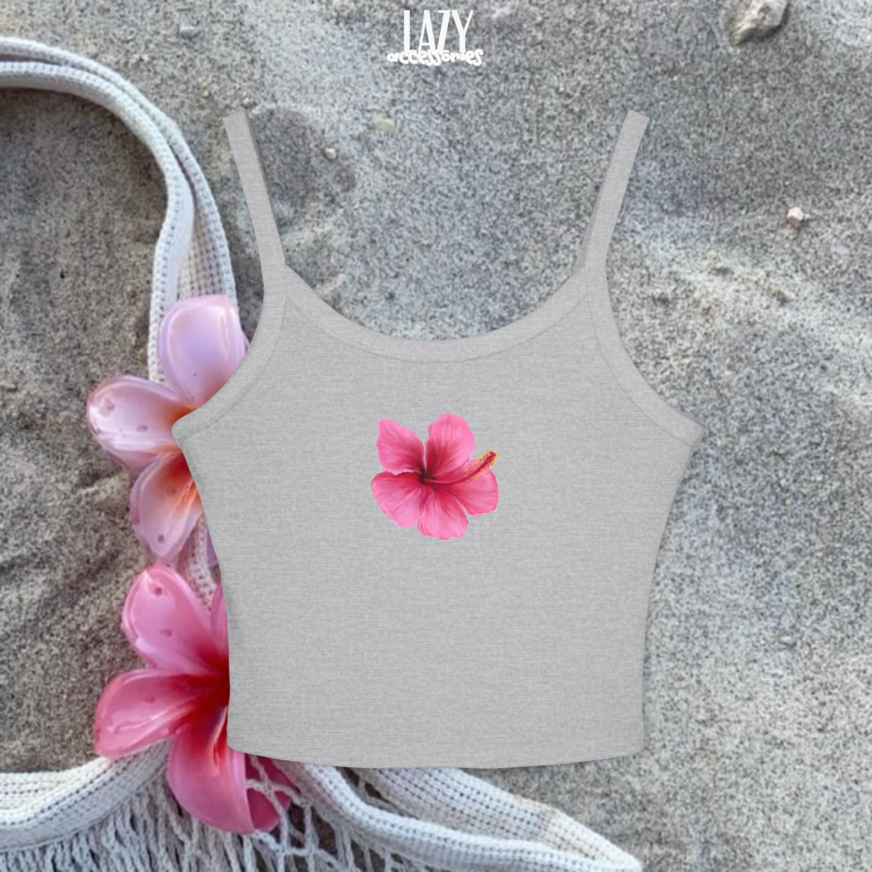 Hibiscus Scoop Neck Spaghetti Strap Tank Top - Etsy