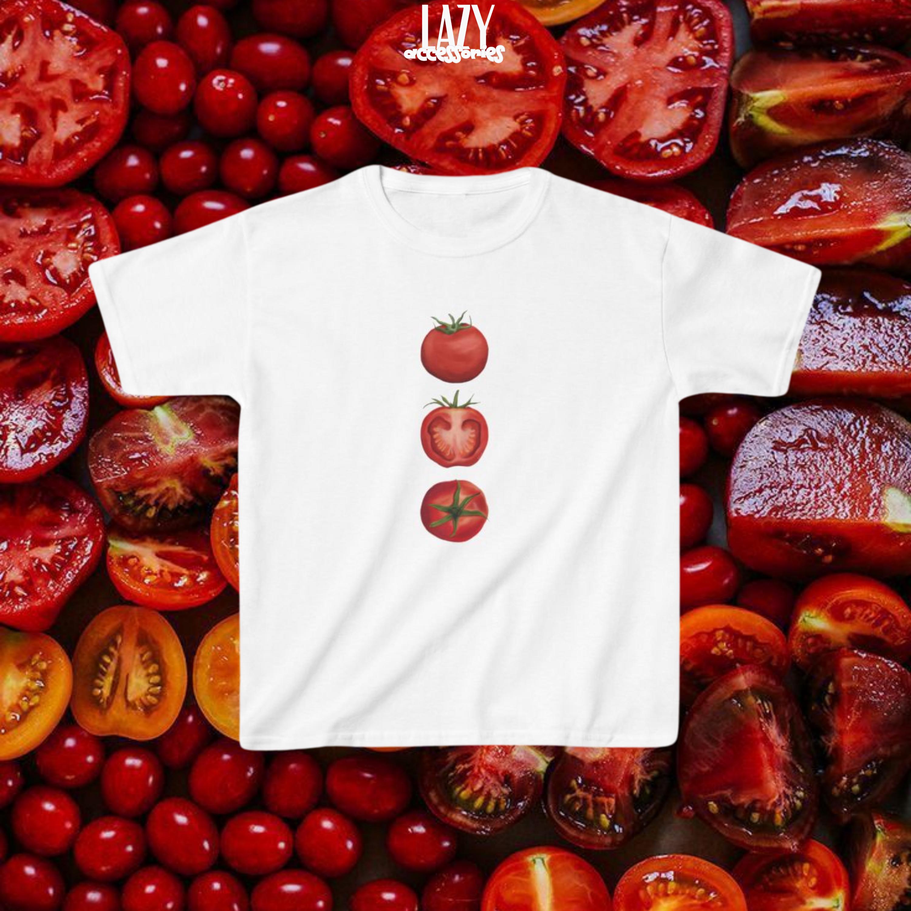 Tomato Triple Design 90s Style Baby Tee - Etsy