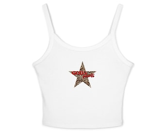 Gottes Lieblings Leopard Stern Illustration Strap Tank Top