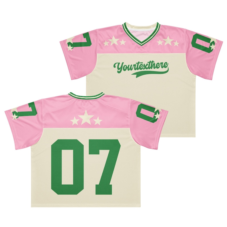 Personalized Boxy Retro Style Jersey, Custom Text and Number Streetstyle Jersey
