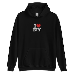 Embroidered I Love NY Unisex Hoodie