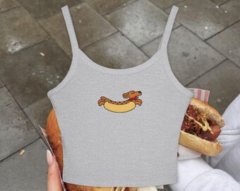 Funny Hotdog Strap Tank Top