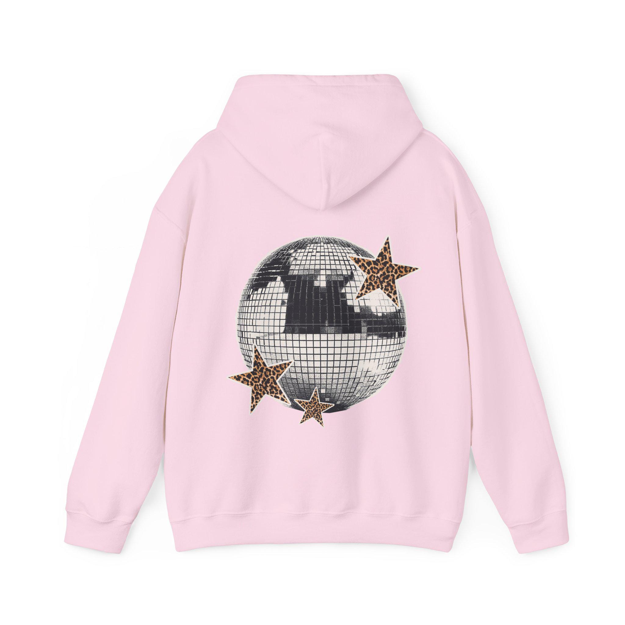 【1011 Gallery】Disco Disco Hoodie Disco Ball Leopard Stars Hoodie, Disco Ball Hoodie, Shining