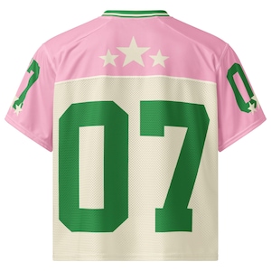 Personalized Boxy Retro Style Jersey, Custom Text and Number Streetstyle Jersey