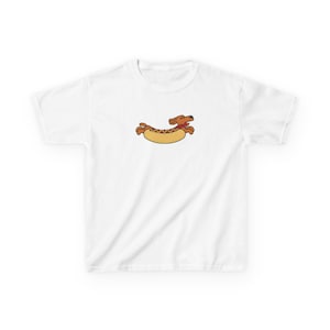 Chemise bébé style graphique hotdog des années 90, haut illustration hotdog drôle