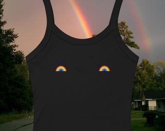Rainbow Nips Strap Tank Top