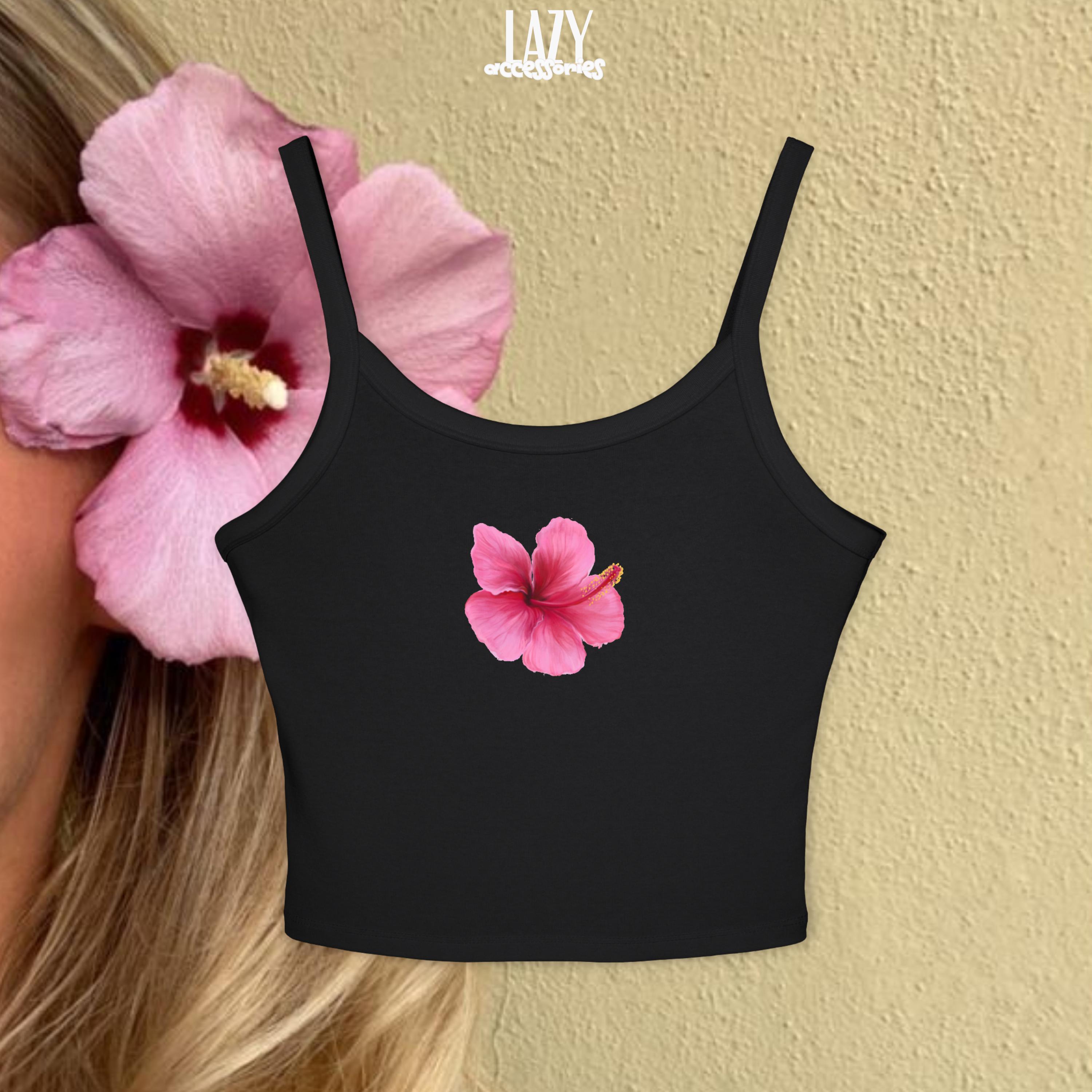 Hibiscus Scoop Neck Spaghetti Strap Tank Top - Etsy