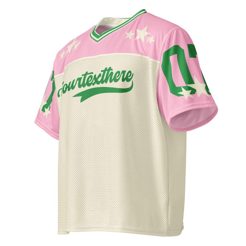 Personalized Boxy Retro Style Jersey, Custom Text and Number Streetstyle Jersey