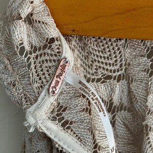 Free People Simone Lace Dress - Boho Neutral Romantic Festival Dress XS image 7