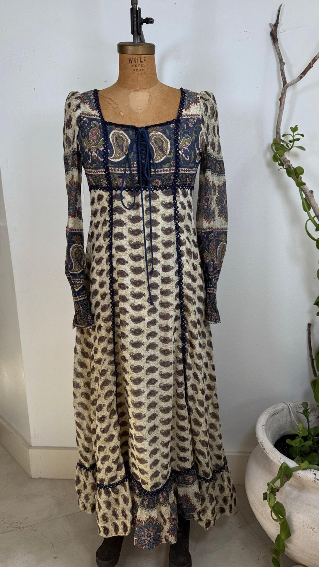 Vintage Gunne Sax Black Label Boho Maxi Dress – Romantic Cottagecore ...