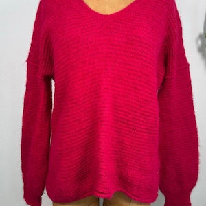 Free People Rosa Strickpullover | Baumwoll-Alpaka-Mischung | Kuscheliger Oversized Pullover Bild 1
