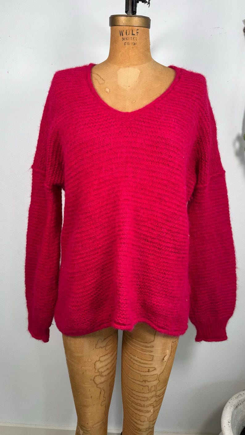 Free People Rosa Strickpullover | Baumwoll-Alpaka-Mischung | Kuscheliger Oversized Pullover Bild 1