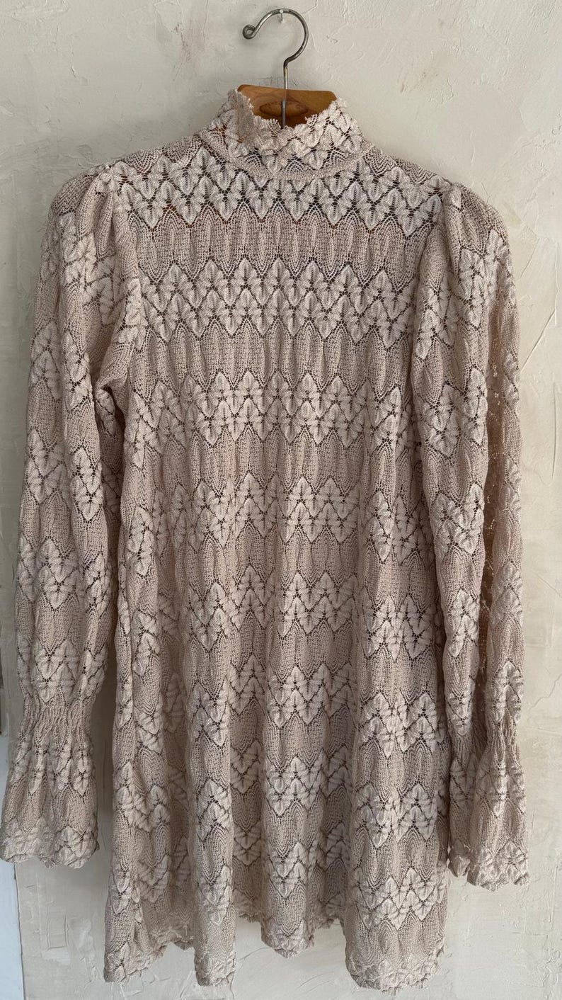 Free People Simone Lace Dress - Boho Neutral Romantic Festival Dress XS image 8