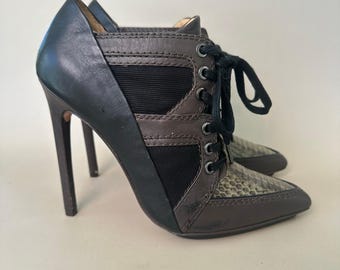 Vintage 2000s Gucci GG Monogram Kitten Heel Mules Horsebit Detail