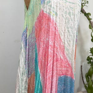 Vestido de verano abstracto de Anthropologie / Vestido ligero de verano en tonos pastel / Vestido fluido Talla pequeña imagen 6