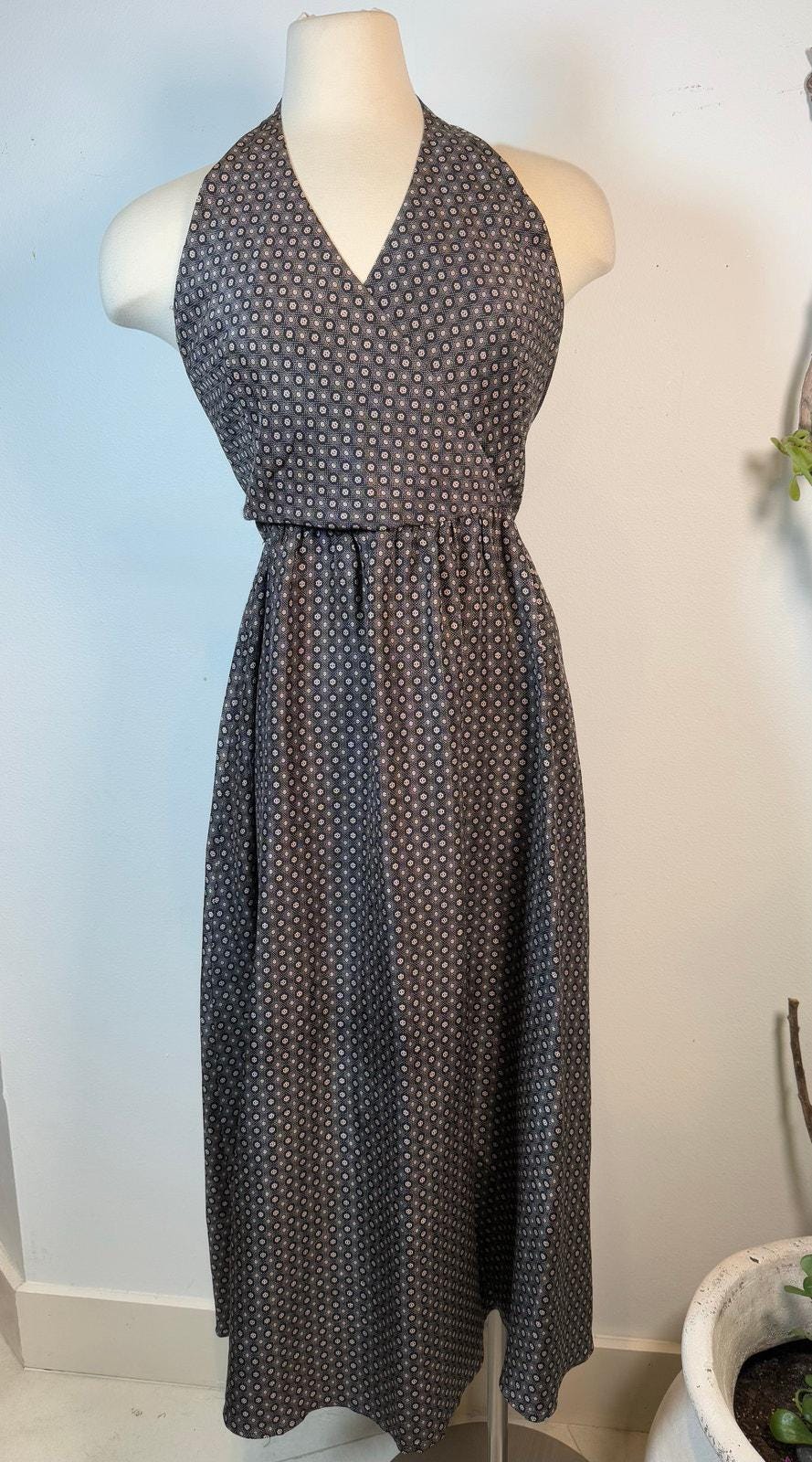 Vintage Plaid Halter Dress - Etsy