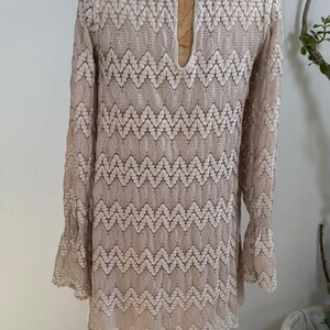 Free People Simone Lace Dress - Boho Neutral Romantic Festival Dress XS image 3