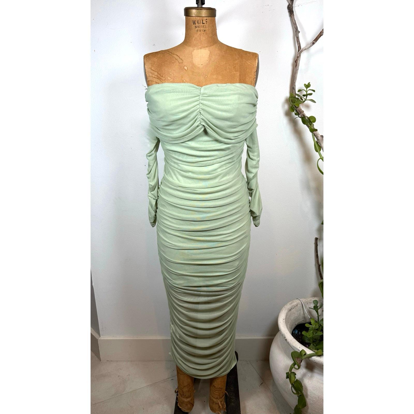 green emerald velvet dress Sage Ruched V-Neck Maternity Midi Dress  PinkBlush