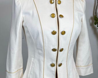 Vintage Cache Militär Jacke - Goldknopf-Emperor Style, Größe 10