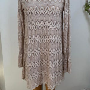 Free People Simone Lace Dress - Boho Neutral Romantic Festival Dress XS image 2