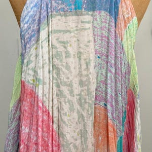 Vestido de verano abstracto de Anthropologie / Vestido ligero de verano en tonos pastel / Vestido fluido Talla pequeña imagen 4