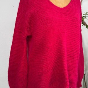 Free People Rosa Strickpullover | Baumwoll-Alpaka-Mischung | Kuscheliger Oversized Pullover Bild 2