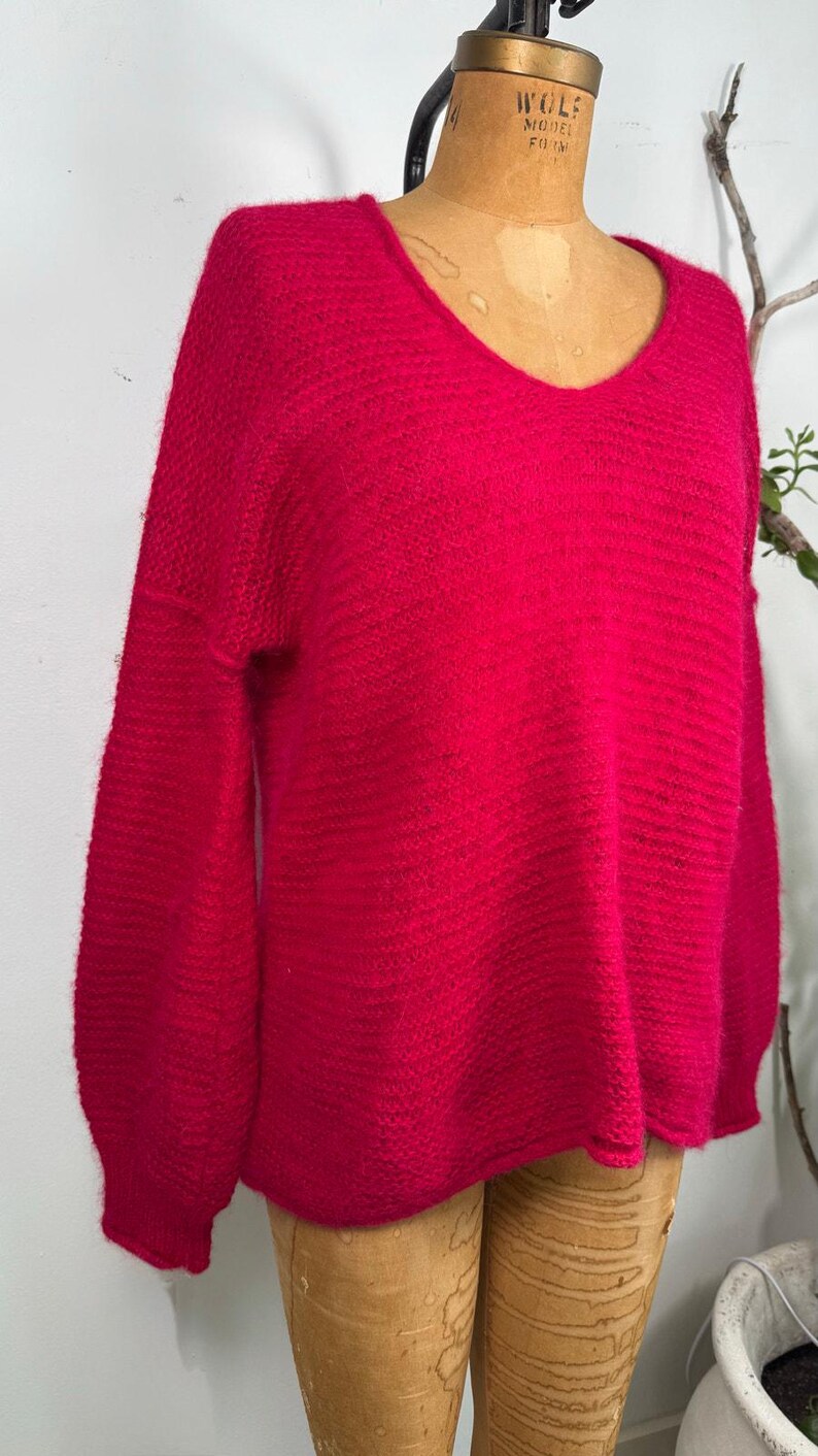 Free People Rosa Strickpullover | Baumwoll-Alpaka-Mischung | Kuscheliger Oversized Pullover Bild 2