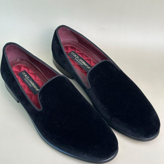 Dolce & Gabbana Velvet Slippers Loafers Black Men’s Size UK 7/US 8 Dolce&Gabbana Loafer Black Casual Shoes for Men for sale | eBay main image 4