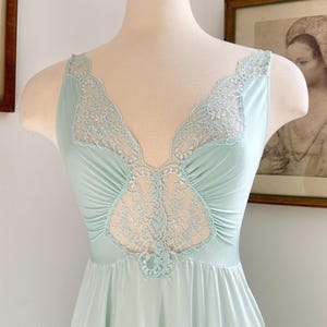 Vintage baby blue Lace Trimmed Nightgown