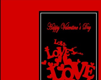 Valentine's Love Love Love You design for a card or a tee shirt or a plaque
