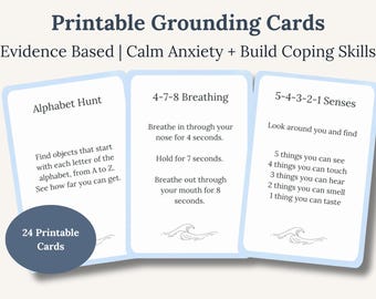 Karty uziemienia do druku | Strategie uziemienia oddechowego, sensorycznego i poznawczego