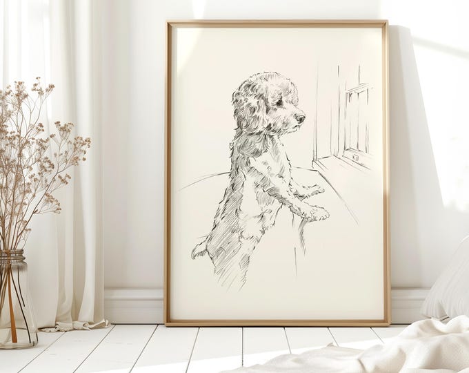 Bichon Frise Art Print: Dog Pencil Sketch by Ethan Harper