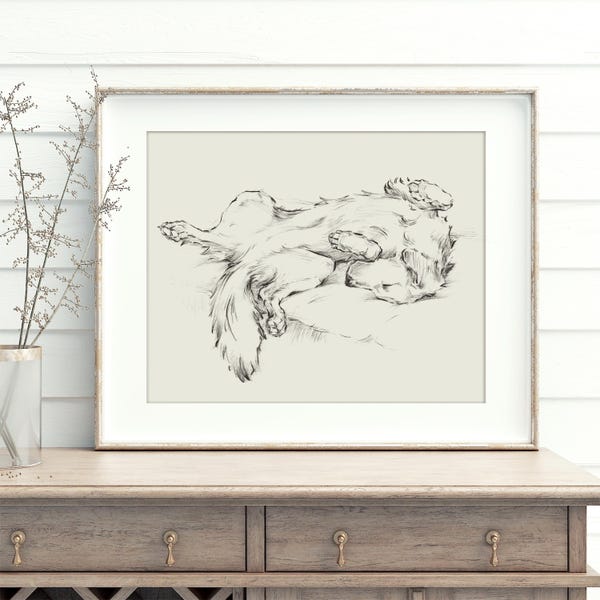 Golden Retriever Kunstdruck von Ethan Harper