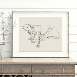 Black Labrador Retriever Sketch Art Print - Ethan Harper's Dog Drawing for Wall Decor