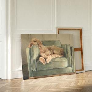 Goldendoodle Art Print - Golden Doodle Wall Painting by Ethan Harper - Labradoodle Wall Art Prints For Nursery - Dog Bathroom Art Print image 2