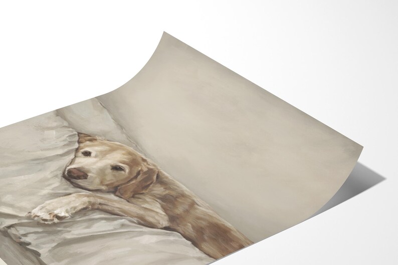 Labrador Retriever Sleeping Dog Print: Nursery & Home Wall Art by Ethan Harper image 5