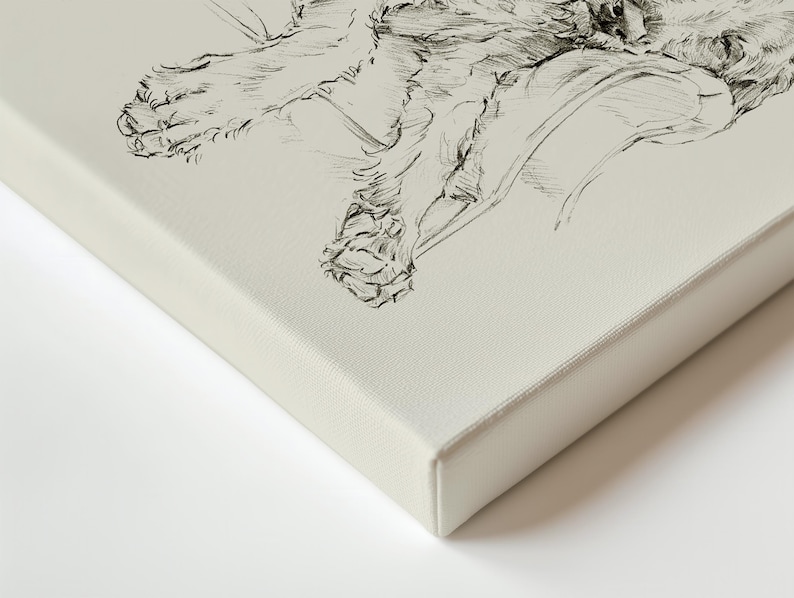 Goldendoodle Art Print - Goldendoodle Sketch Drawing by Ethan Harper -Dog Wall Art Prints For Nursery Decor-Doodle Dog Art Housewarming Gift Canvas Print