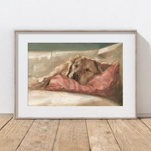 Golden Retriever Fine Art Print. Ethan Harper. Golden Retriever Drawing. Dog Artwork. Dog Wall Decor. Gifts for Dog Lovers.