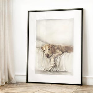 Labrador Retriever Sleeping Dog Print: Nursery & Home Wall Art by Ethan Harper image 4
