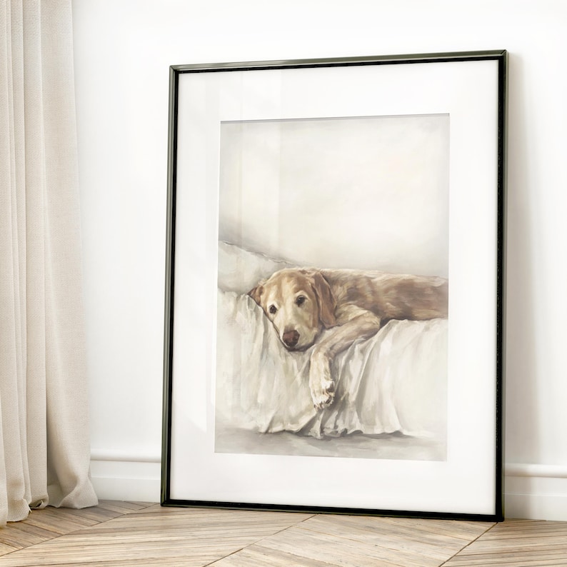 Labrador Retriever Sleeping Dog Print: Nursery & Home Wall Art by Ethan Harper image 4