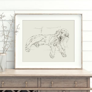 Goldendoodle Art Print - Goldendoodle Sketch Drawing by Ethan Harper -Dog Wall Art Prints For Nursery Decor-Doodle Dog Art Housewarming Gift image 5