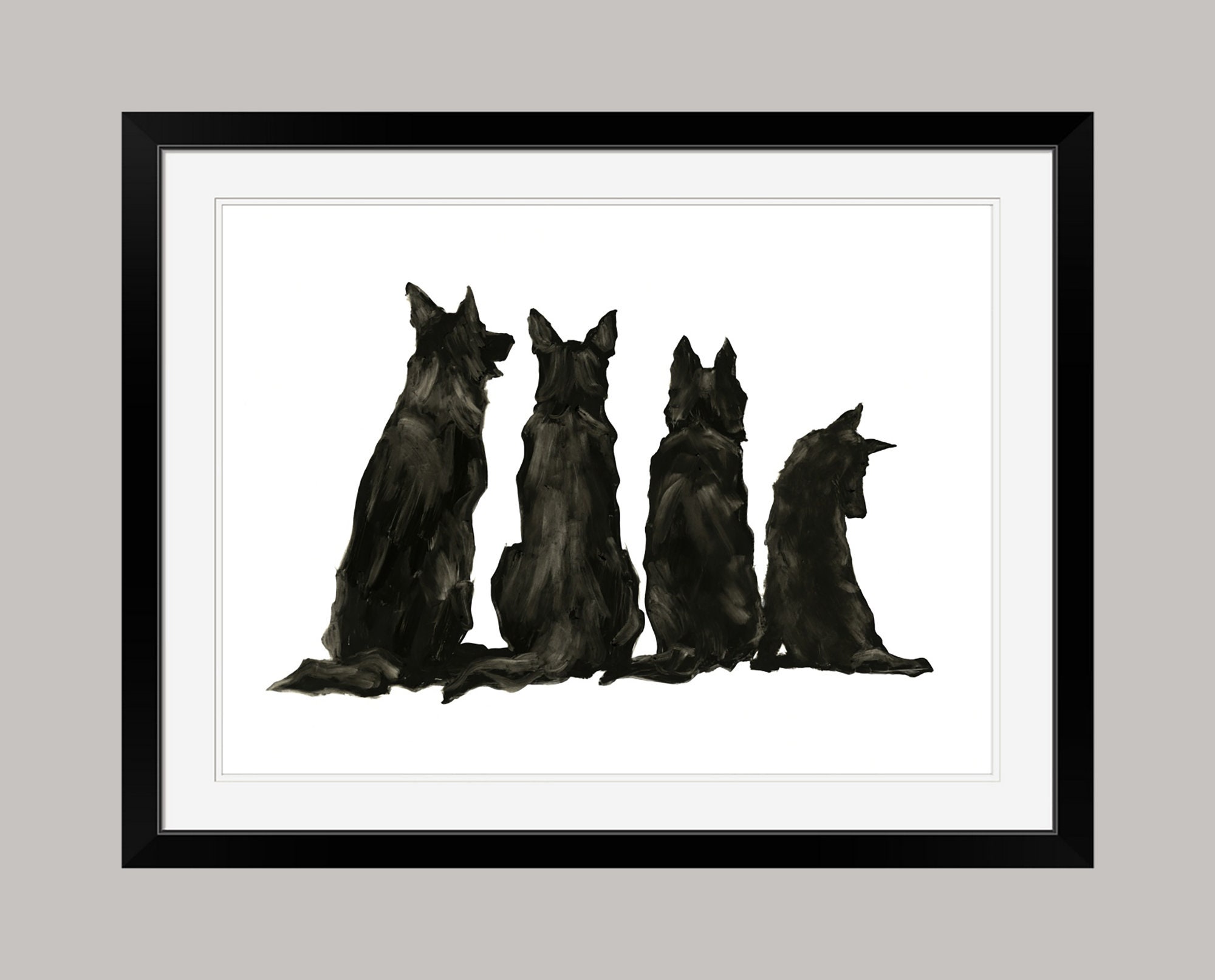 Black german shepherd clearance gifts